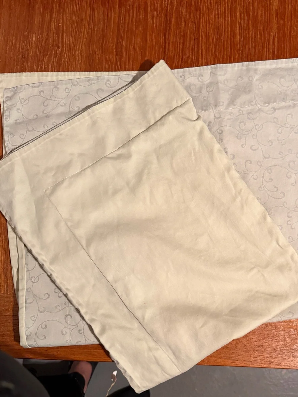 Set Of 2 Standard Pillowcase European Sham 31”x24” (26”x19”) Gray 100% Cotton